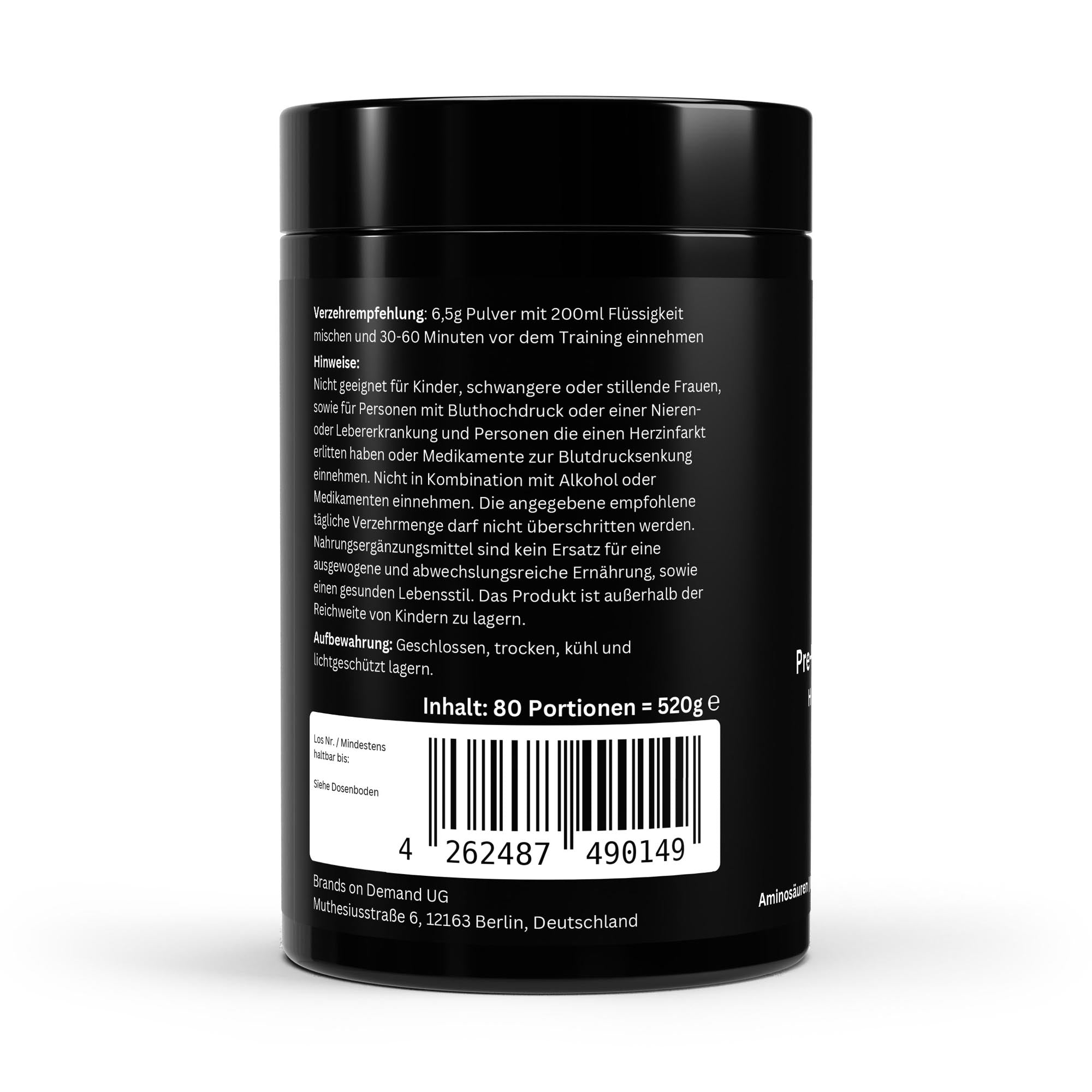Pre-Workout Booster Raspberry – 520g