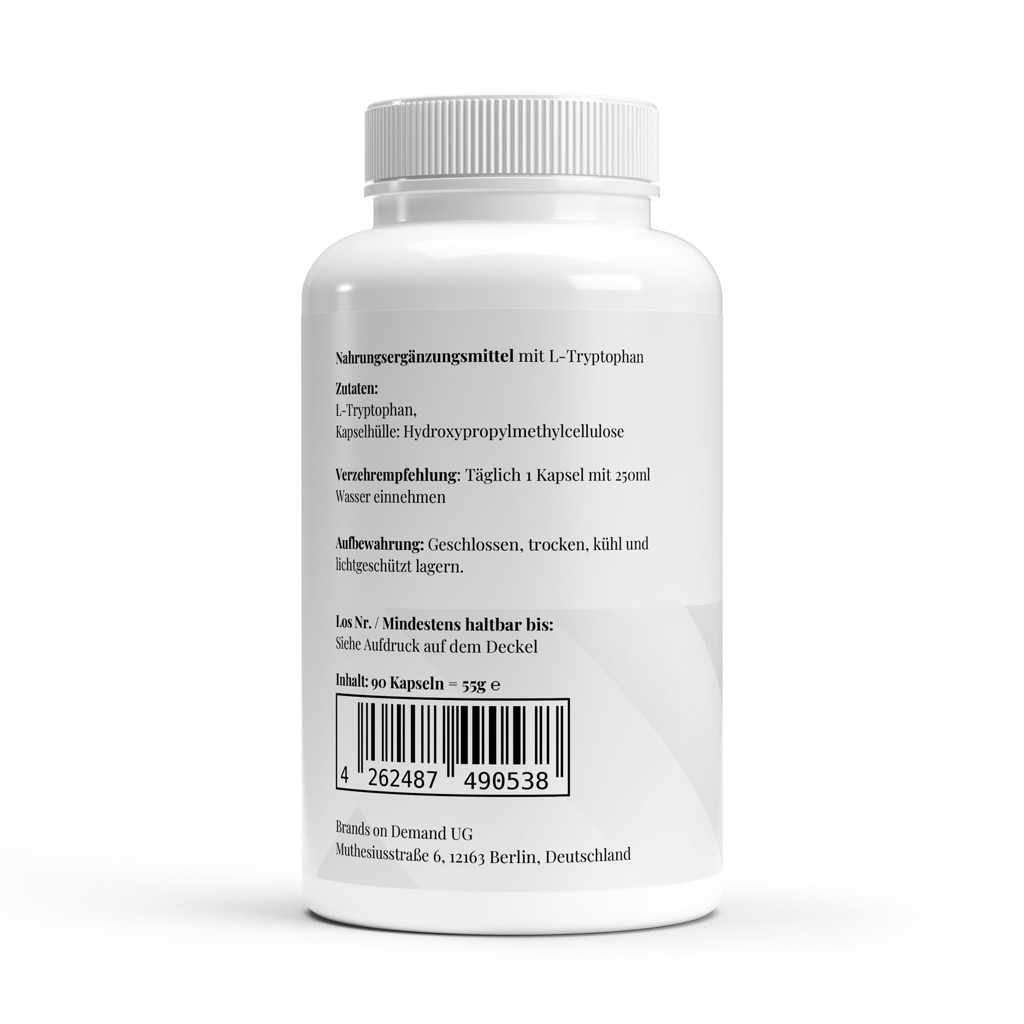 L-Tryptophan – 90 Capsules