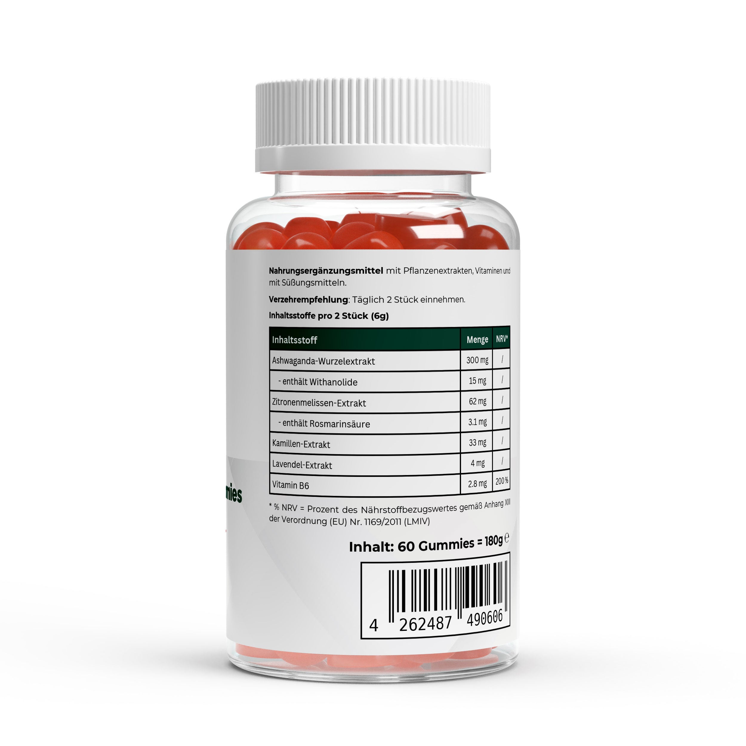 Premium Ashwagandha Gummies 300 + Vitamin B6 – 60 pcs.