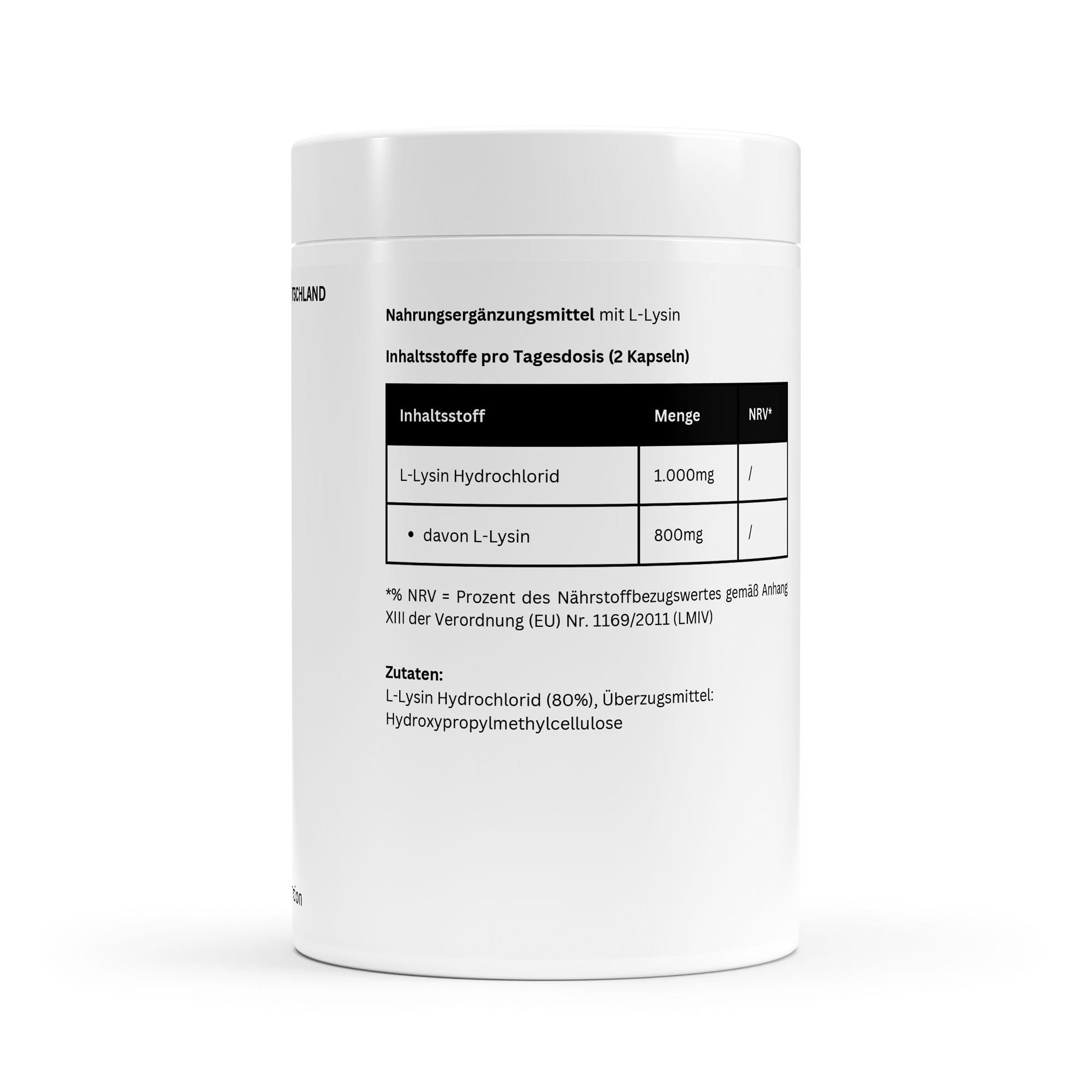 L-Lysine – 100 Capsules