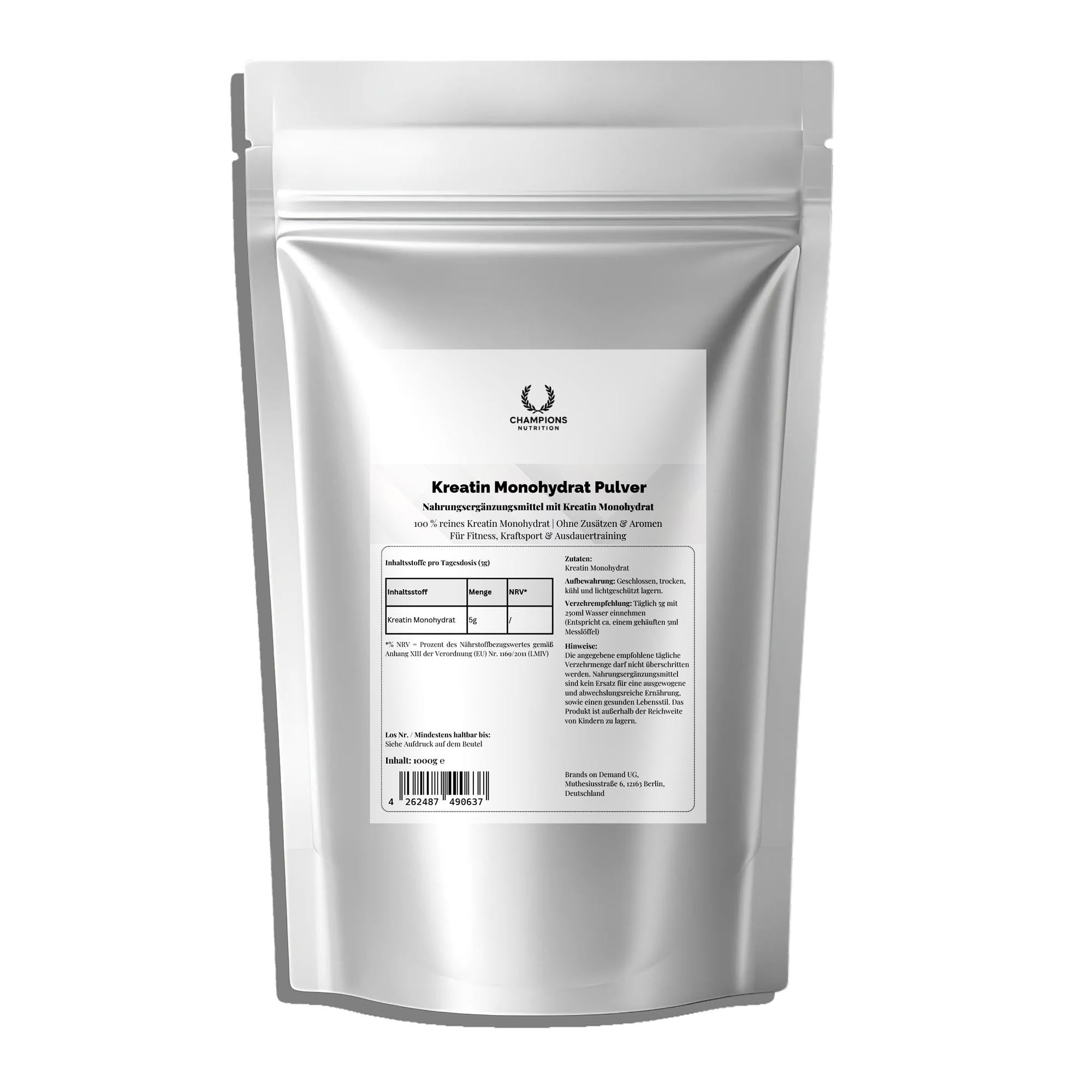 Creatine Monohydrate – 1000g Doypack